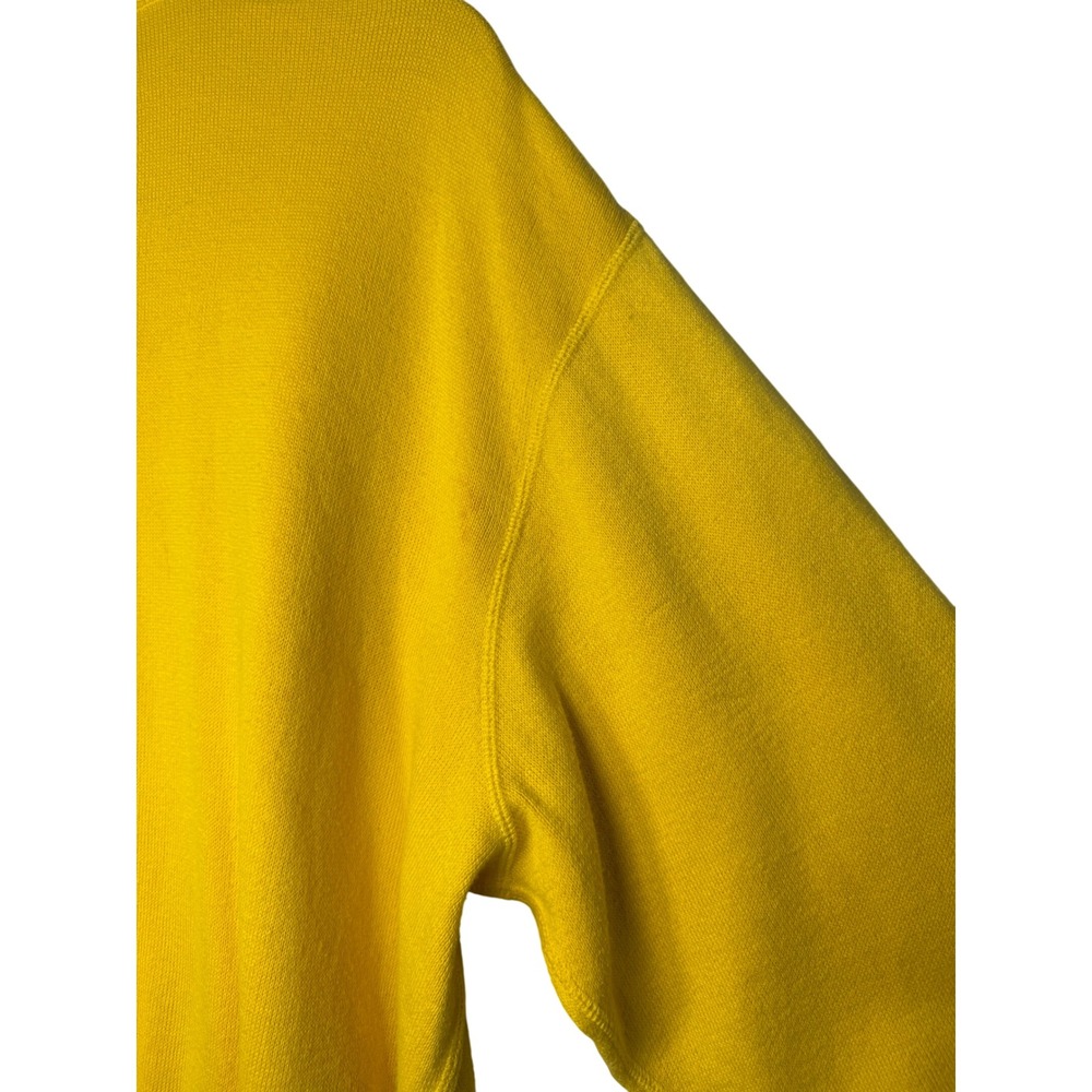 VINTAGE POLO GOLF Ralph Lauren Bright Yellow Crewneck Sweater Heritage Crest, XL - Picture 6 of 7